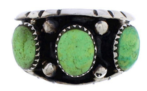 Southwestern Silver Jewelry Turquoise Ring Size 6-1/2 WX37106